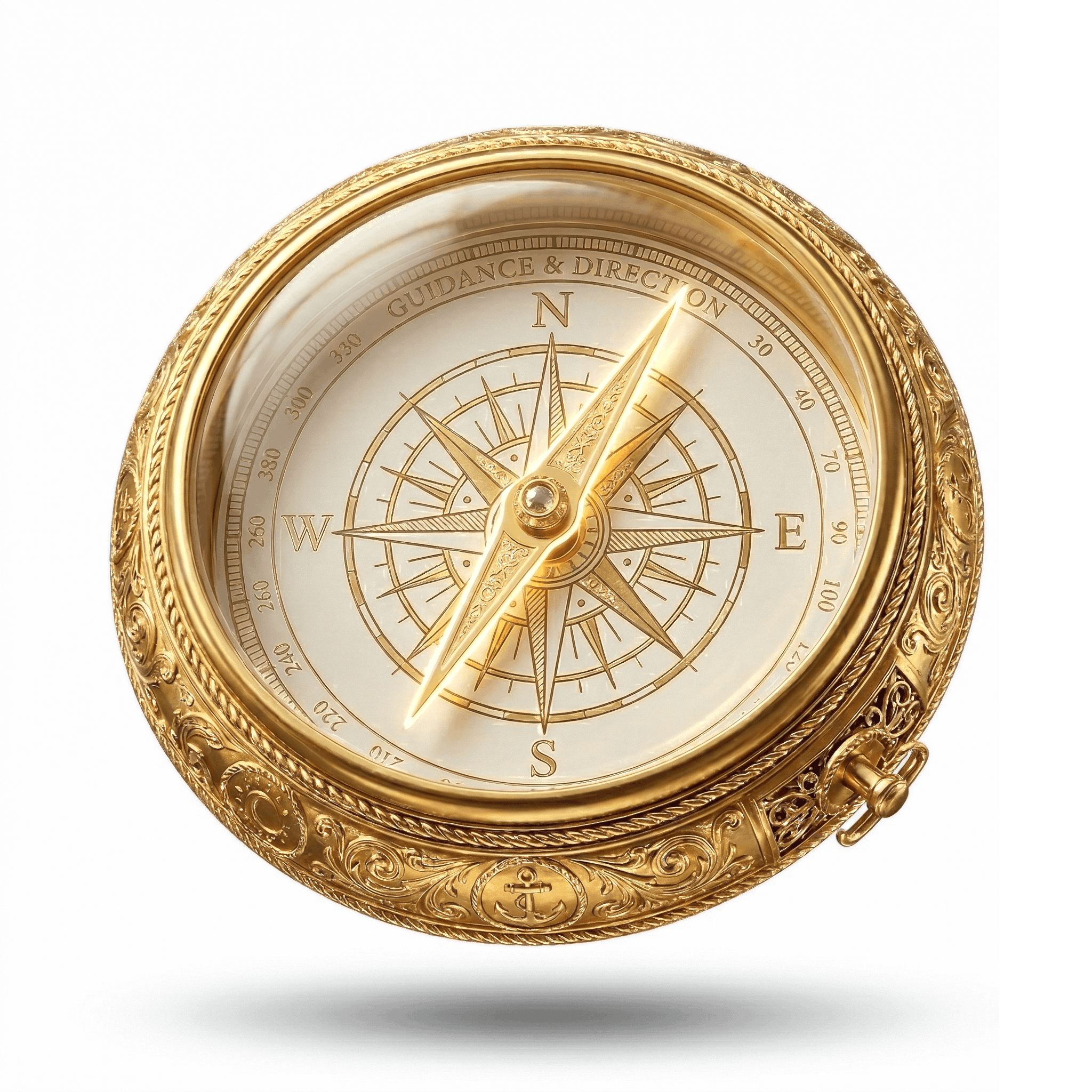 1:1 Coaching – silver sphere with golden orbital rings