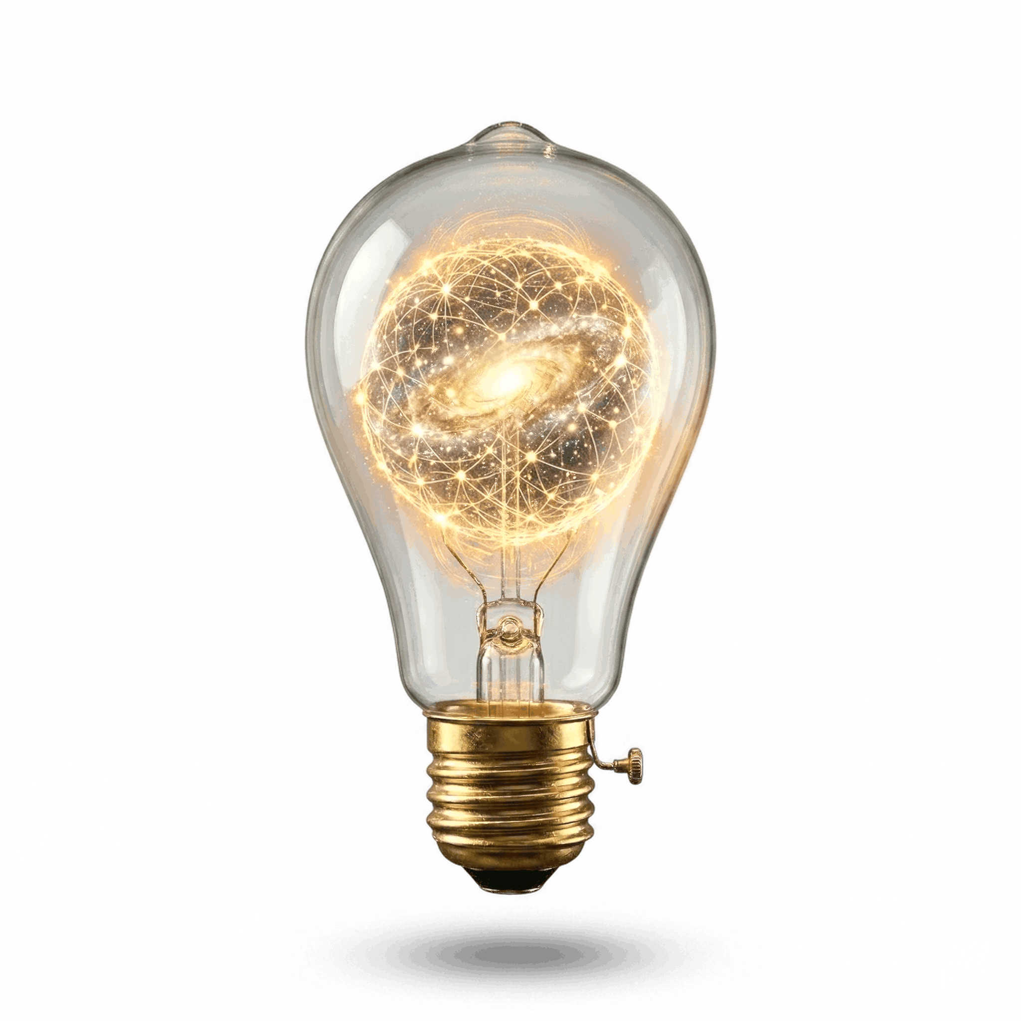 GENIUS program – lightbulb with golden brain