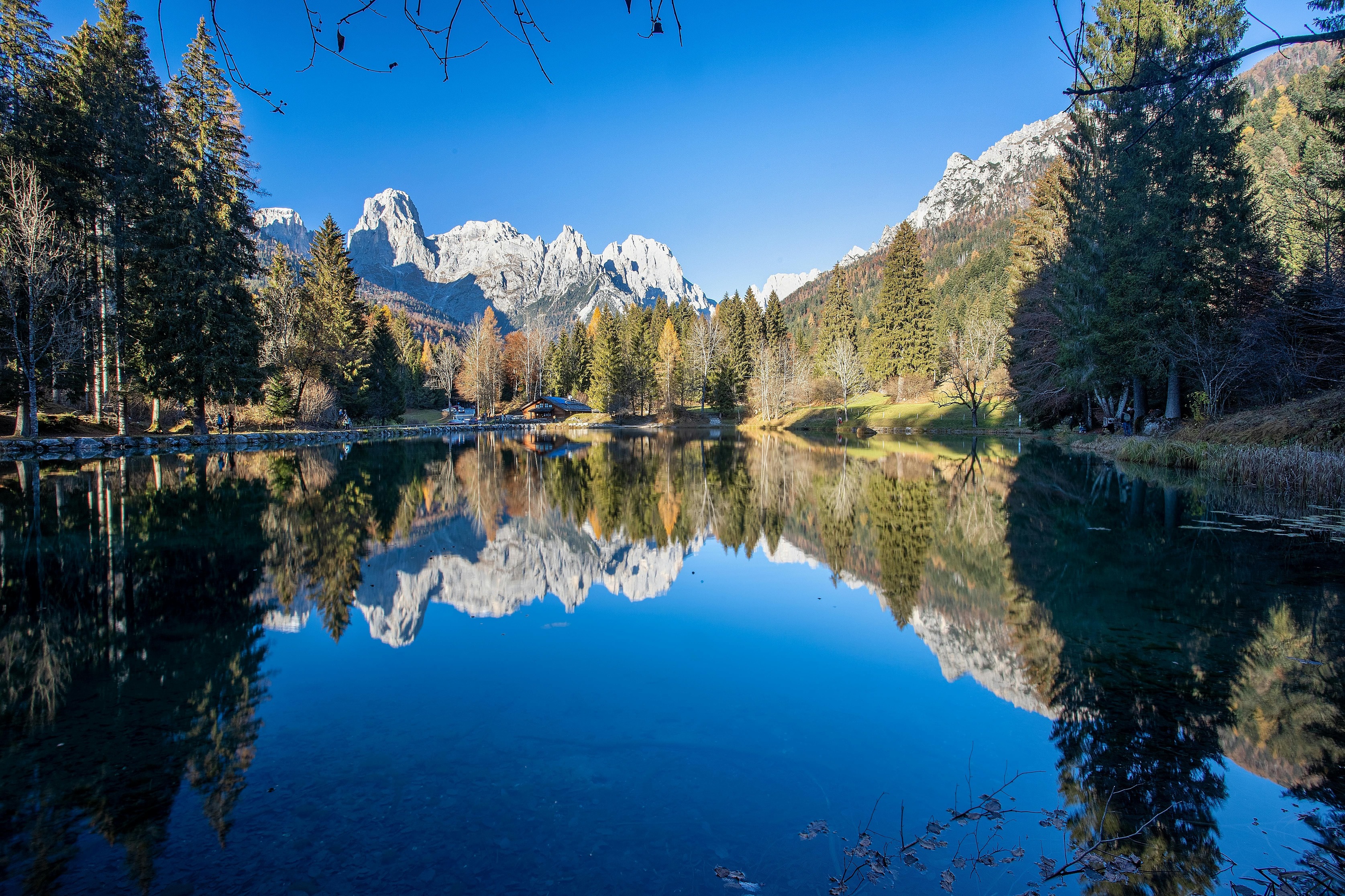 Mountain lake reflection — stillness and clarity